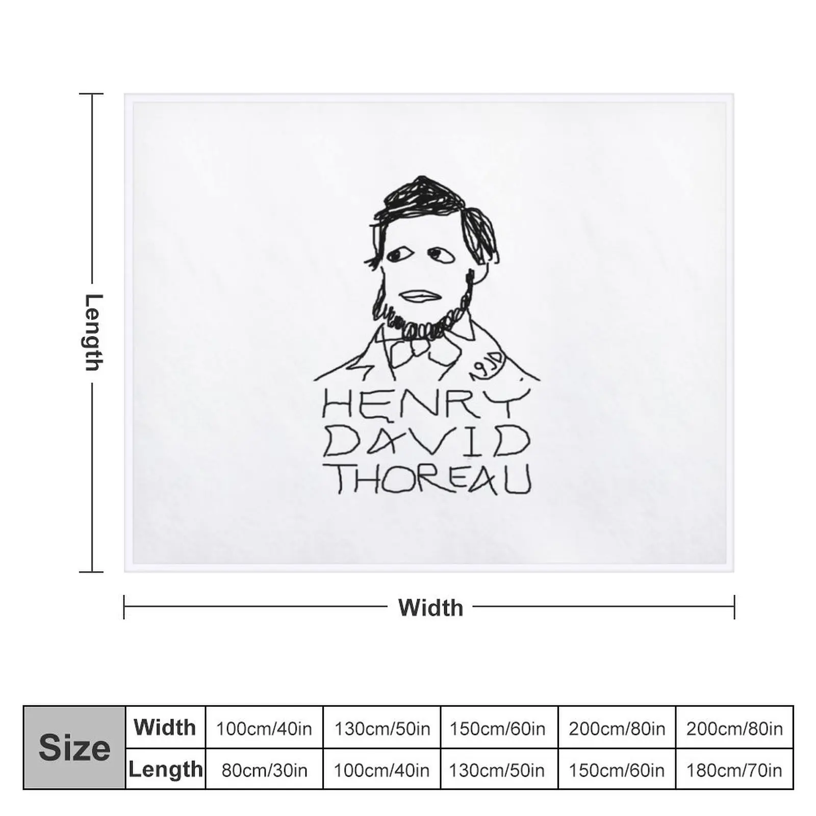 Henry David Thoreau by 9JD Throw Blanket Hairys Luxury Throw Sofa Quilt Blankets