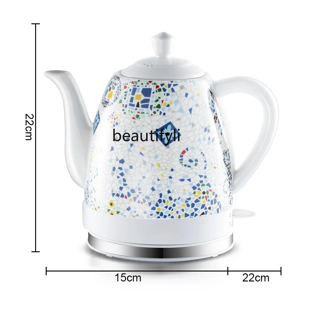 Asmt42 Bollitore elettrico in ceramica Riscaldamento elettrico domestico pentola in porcellana con spegnimento automatico