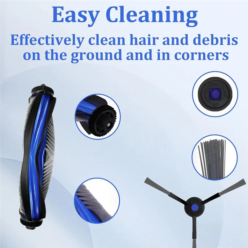 ABVI-For Ecovacs Deebot T50 Max/T50 Pro/T50 Omni/T50 Pro Omni/T50 Max Pro Vacuum Main Side Brush Filters Mop Dust Bag