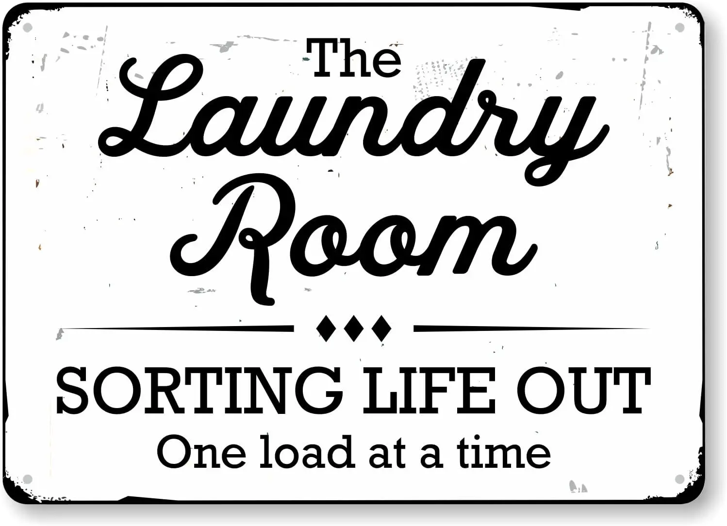 SmartSign Funny Laundry Room Sign, “Sorting Life Out One Load At A Time” Vintage Decor Sign, 10