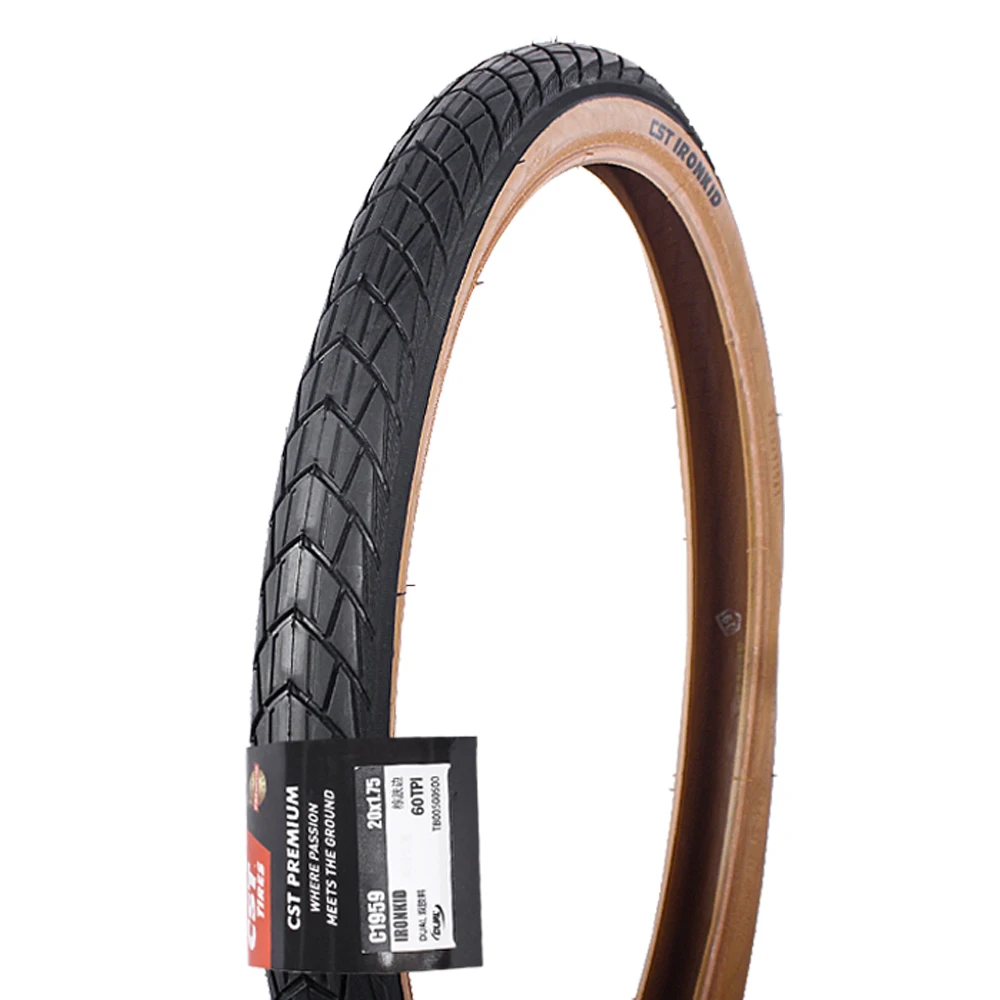 AliExpress NONE CST 20 inch Bicycle tires 406 20X1.75 20X1.95 Brown Skin edge retro C1820D C1959 Folding Bike Tyre  ﻿
