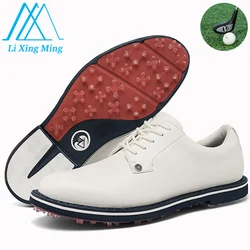 Golf Shoes For Men 2024 New White Professional Waterproof Non-slip Spikeless Outdoor Leisure Walking Training Golfer Sneakers