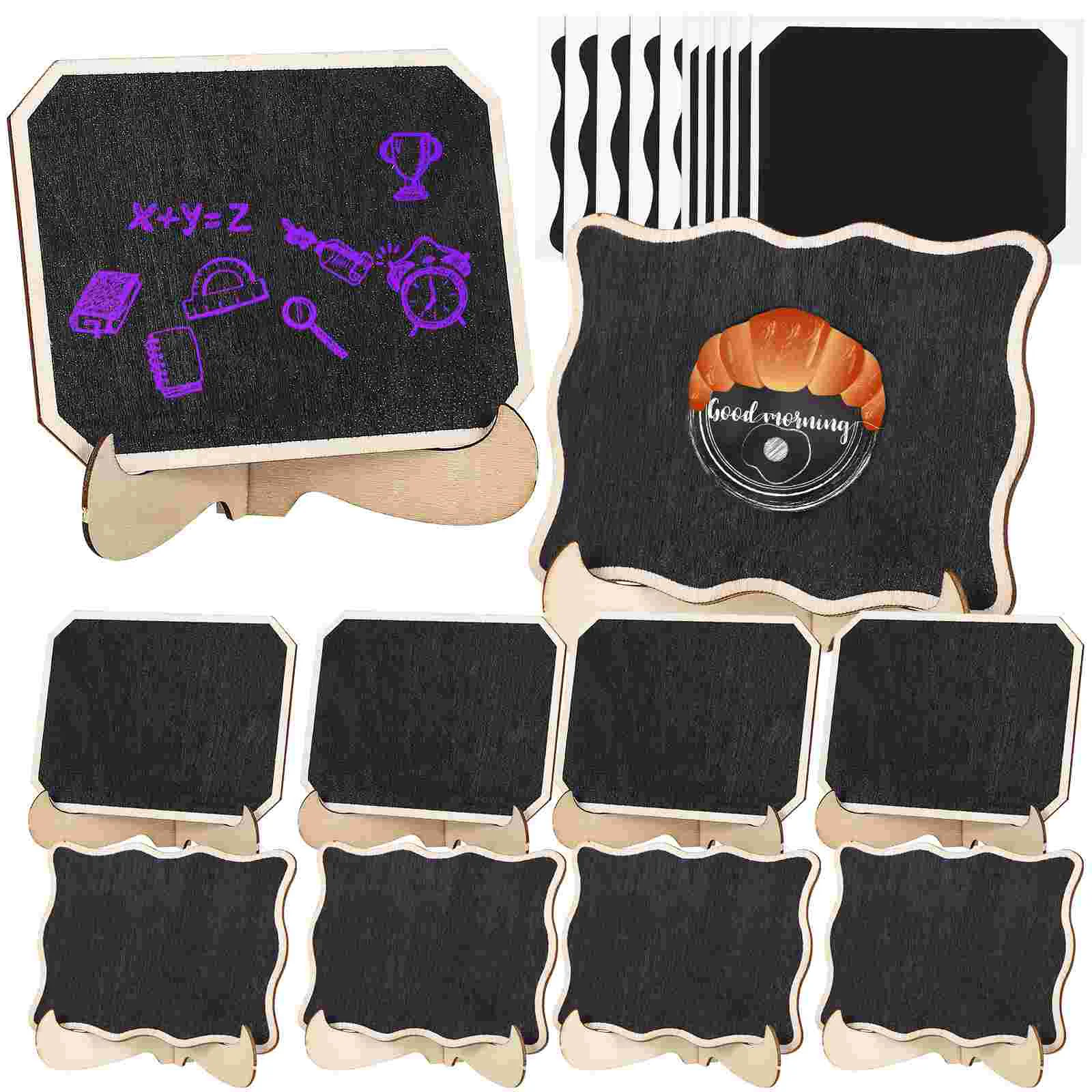 

1 Set Mini Chalkboard Signs Desktop Chalkboard Message Boards Tabletop Decorations food labels for party buffet