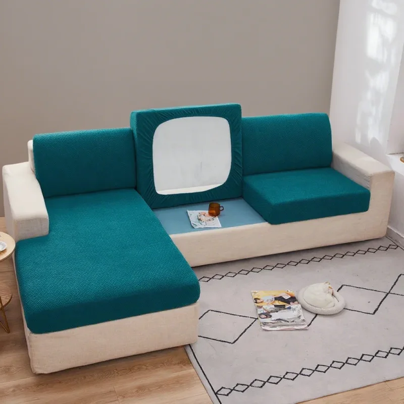 Elastic sofa cushion  fleece  all season universal segmented sofa cover  jacquard cushion  Covener all inclusive set