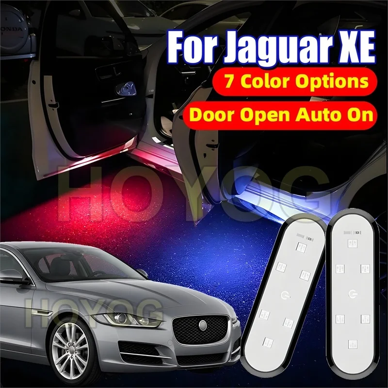 Fit for Jaguar XE 2015-2024 USB Rechargeable Wireless LED Car Door Welcome Lamp for Puddle Lighting