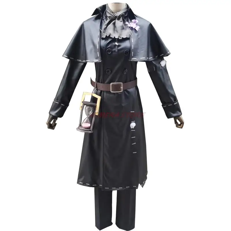 Identidade V Fantasias Cosplay, Grave Keeper Cosplay Traje, Pele original, Uniformes pretos, Survivor Fatos