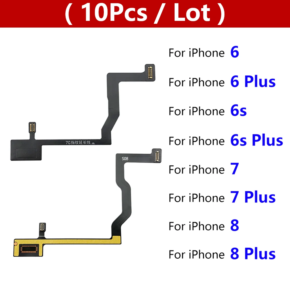 

10Pcs/Lot, For IPhone 6 6G 6S 7G 7 8 8G Plus Fingerprint Sensor Home Return Key Menu Button Flex Cable