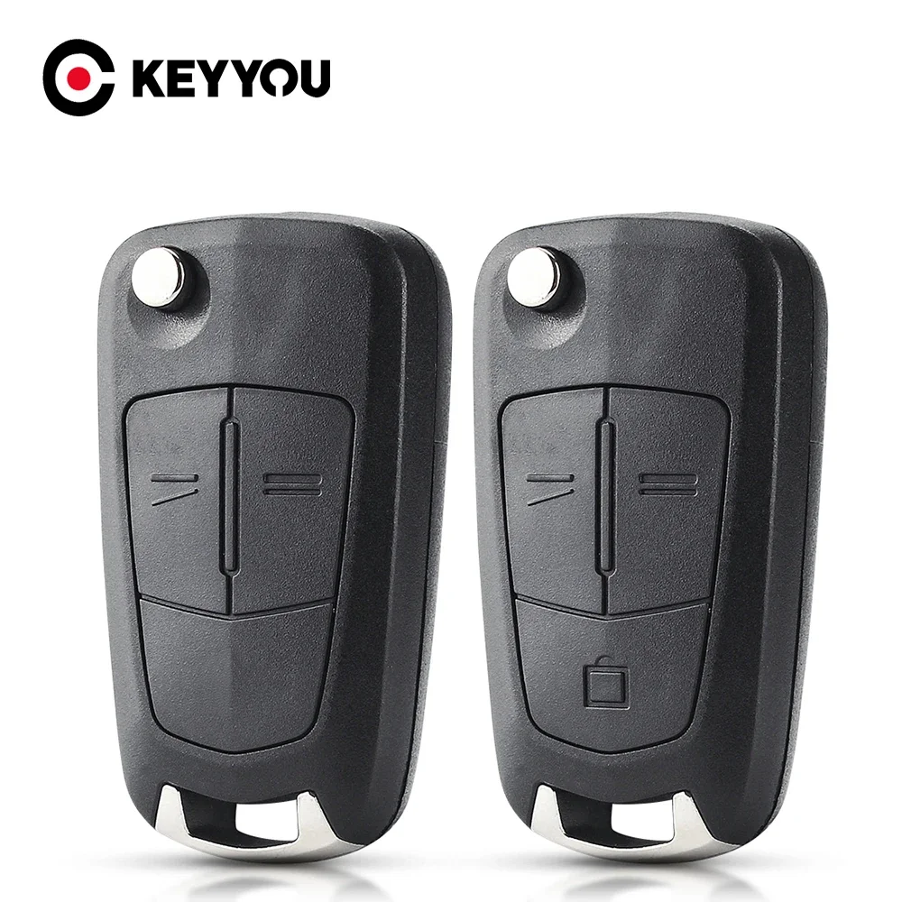 KEYYOU 1PCS HU43/ HU100 2/3 BTN Folding Car Key For Opel Vauxhall Astra H Corsa D Vectra C Zafira Astra Vectra Signum