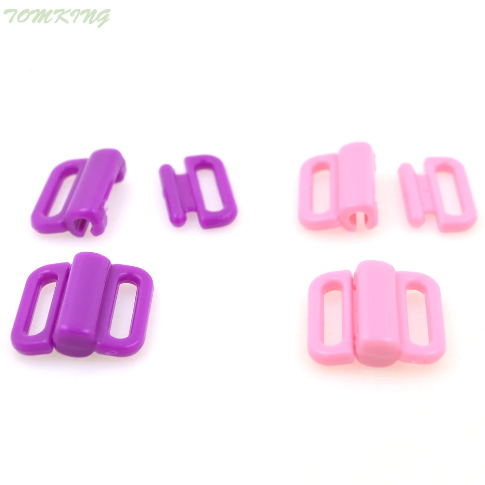 10set/lot Craft Plastic color Rectangle Tape Closure Hook & Clasp Waist Extenders Sewing On Clothes Bra Clip Hooks accessories