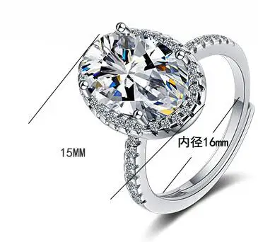 2 Carat Moissanite Rings Oval Cut Diamond Engagement Ring Sterling Silver Solid Wedding Band Rings Bridal Jewelry anel Bague