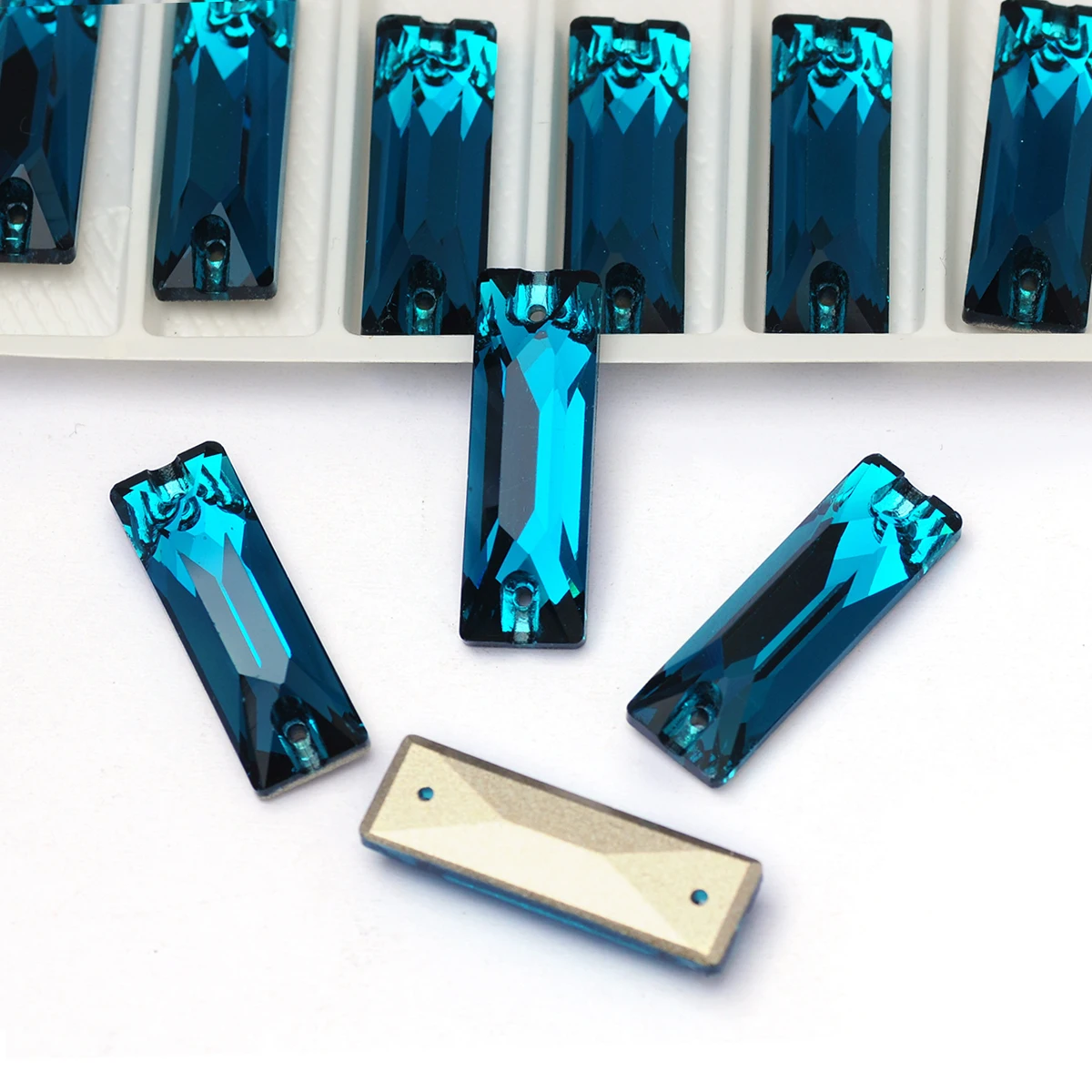 Pubrilex Baguette Strasssteine zum Aufnähen, Glitzerkristalle für DIY-Bastelarbeiten und Bekleidungszubehör, Großhandel – Detail 14