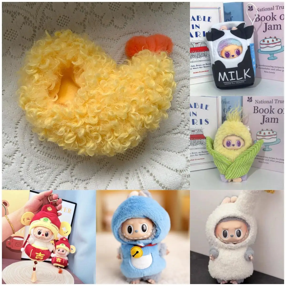 

Plush Doll Clothes For Labubu Cute Wacky Potato Chips Milk Carton Outfits Fashion Doll Accessories