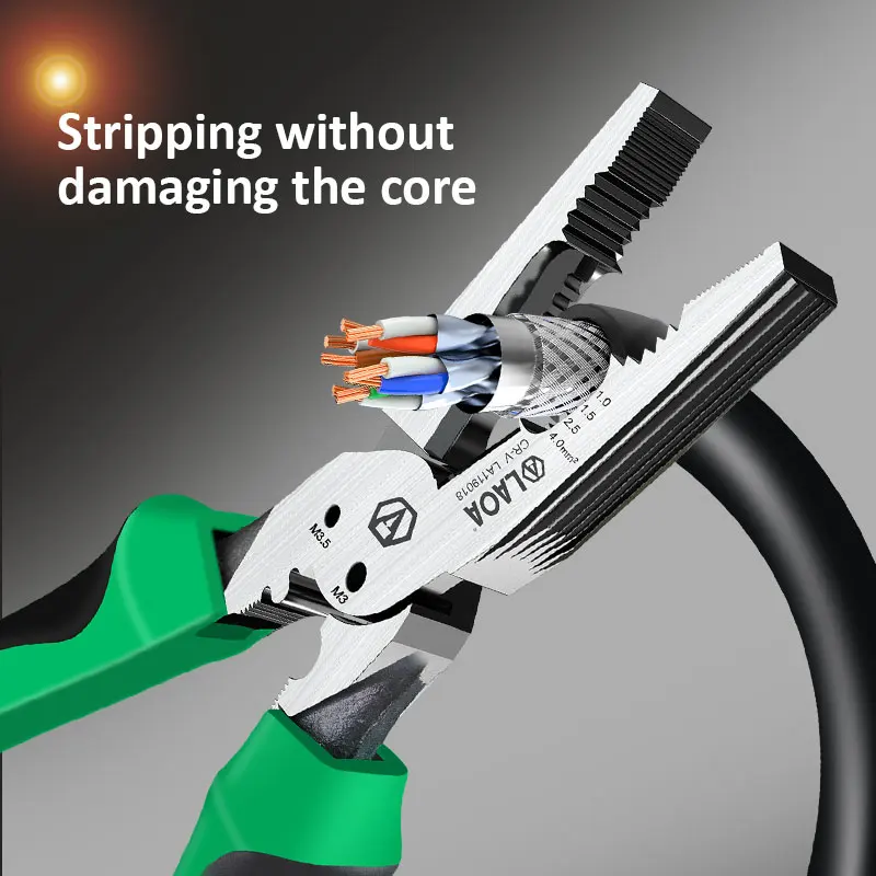 قاطع الأسلاك متعدد الوظائف LAOA-Cr-V ، كماشة ، M3 ، قاطع الأظافر ومزركشة العقص ، كماشة العقص #6