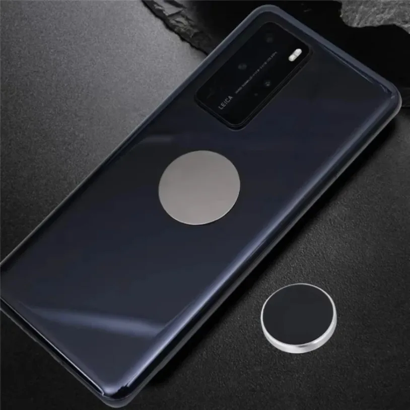 1-20 Buah Dudukan Telepon Mobil Universal Stiker Lembaran Besi Dudukan Pelat Logam Magnetik untuk Dudukan Magnet Ponsel Magnetik