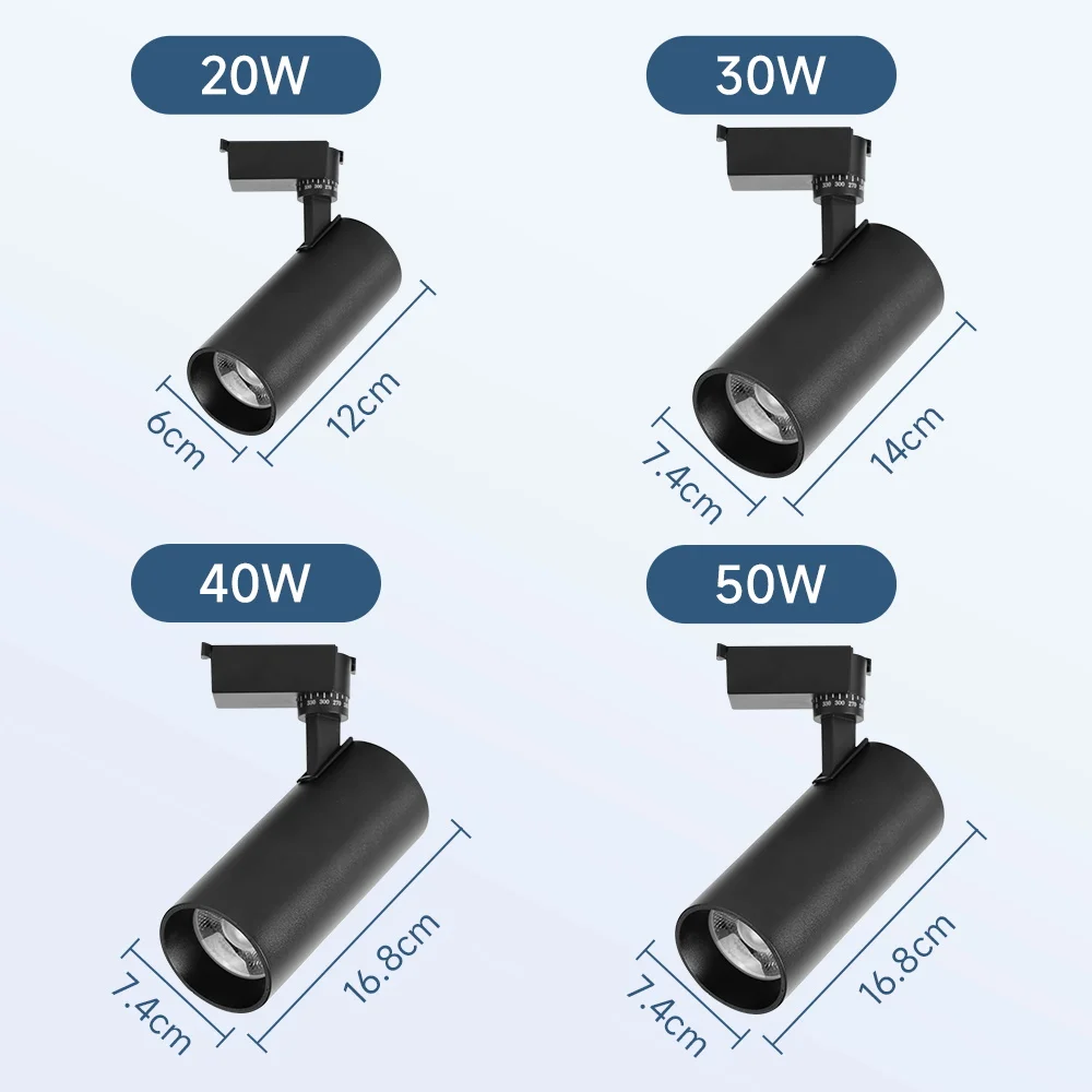 Luzes de pista com escalas conjunto de iluminação de trilho de teto lâmpada ponto led iluminação do quarto loja de roupas luzes de trilho para casa lâmpada de parede
