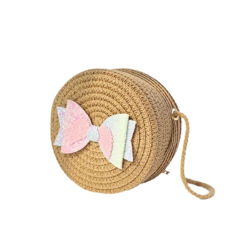 Cartoon children round bag cute woven bag crossbody bag for women coin purse and handbags mother kid bags for girl сумка женская