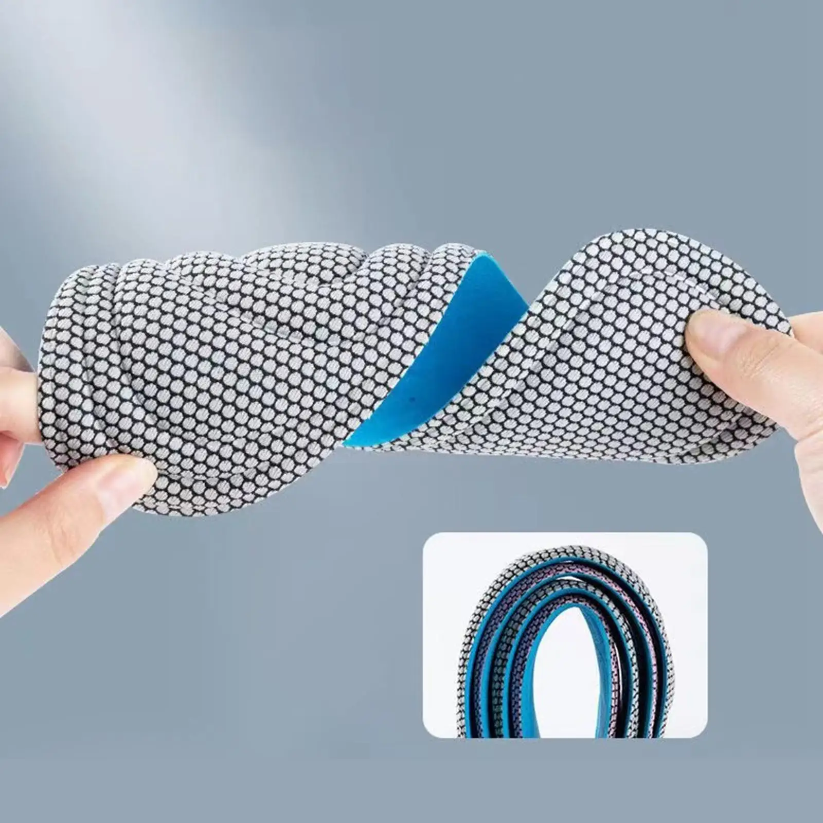 Shock Absorbing Breathable Shoe Inserts with Arch Support Heel Cushion for Running Walking Hiking Work Boots Comfortable Soft