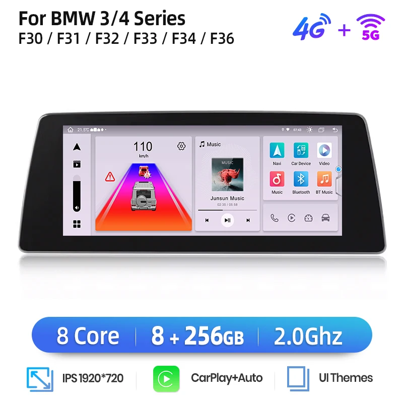 Junsun 1920*720 CarPlay Voor Apple Autoradio Multimedia Voor BMW 1 2 3 4 Serie F20 F21 F22 F30 F31 F32 F33 4G Wifi GPS Navigatie