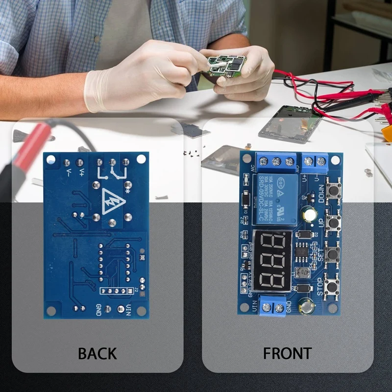 2PCS DC 6-40V Battery Charger Discharger Control Switch Undervoltage Overvoltage Protection Board Auto Cut Off