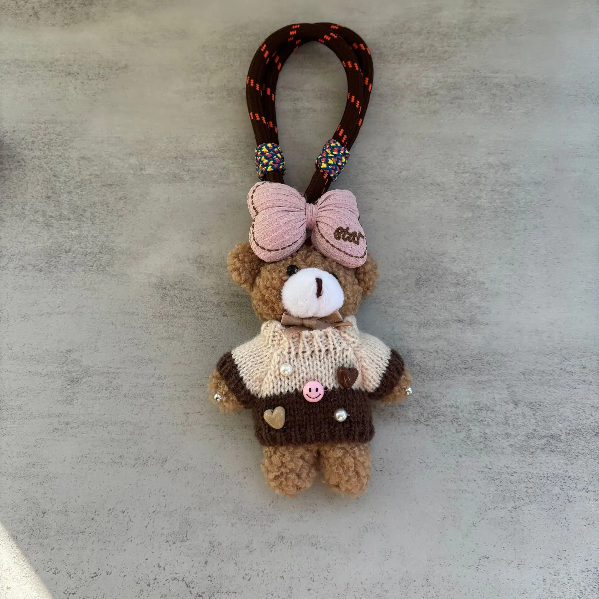 Wear jumper teddy bear keychain bag bag charm bag charm girlfriends gift doll dolls view 5