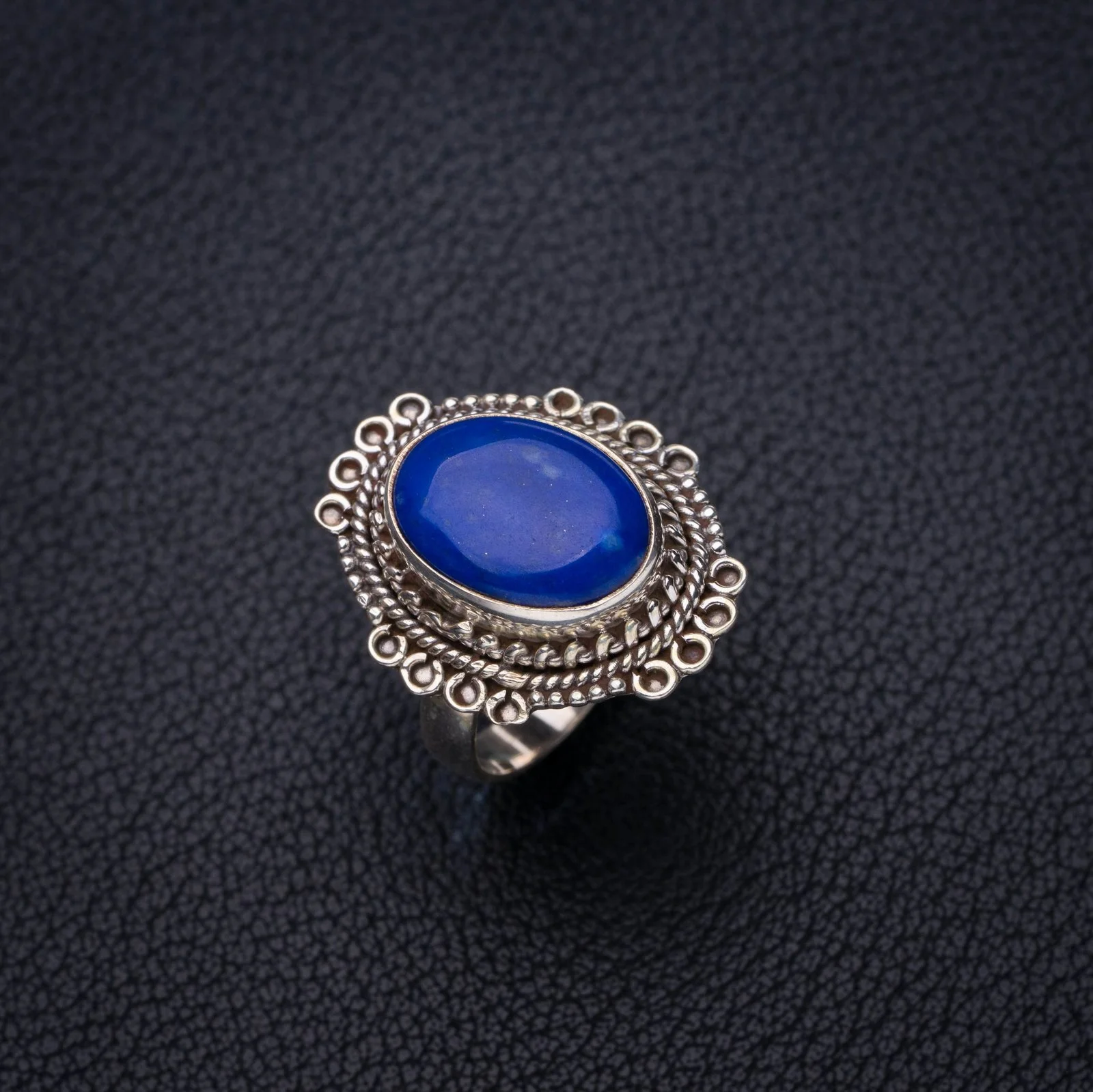 

StarGems Natural Lapis Lazuli Handmade 925 Sterling Silver Ring 6.25 E7590