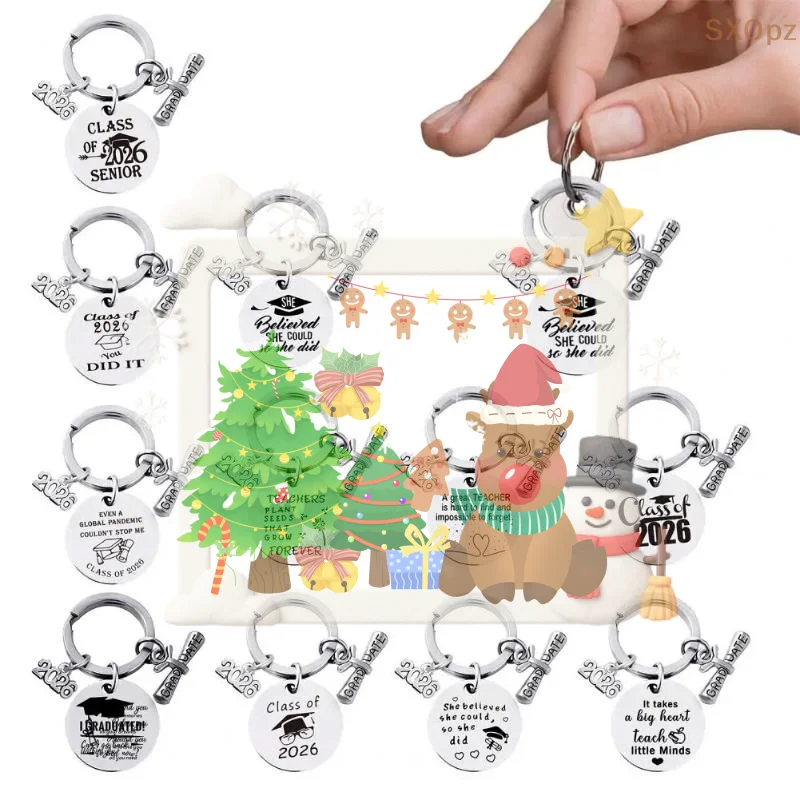 Подарочный-брелок-на-выпускной-Класс-2026-Прочный-брелок-подвеска-из-нержавеющей-стали-Сувенир-для-студентов-медиков-и-юристов