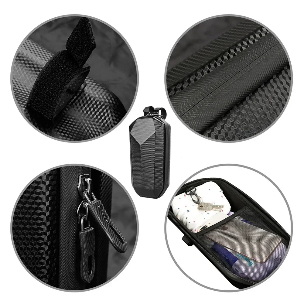 E-Bike & Scooter Bag Lightweight EVA PU Hard Shell With Large Capacity & Waterproof Design 230x105x105mm Black Storage Case