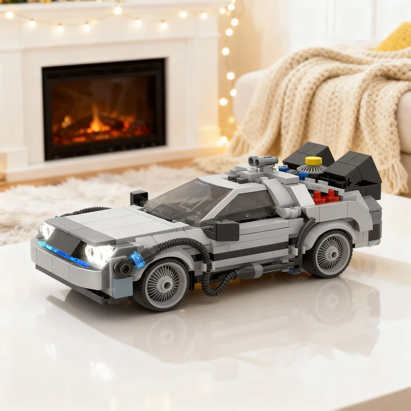 

445pcs MOC Delorean Time Machine BTTF Model Building Blocks Toy Gift Creative Display Collectible Desk Premium Adult Kids Home