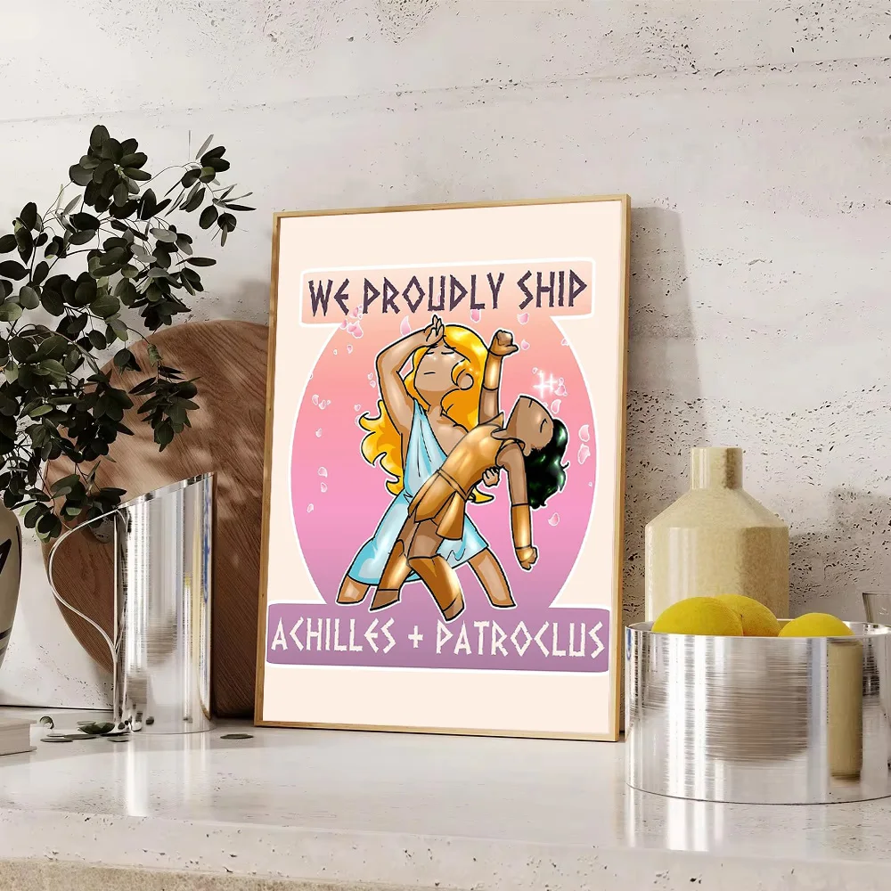 الأساطير اليونانية القديمة قماش جدار الفن بوسيدون هرقل أخيل اللوحة ديكور المنزل هدية ديكور #1