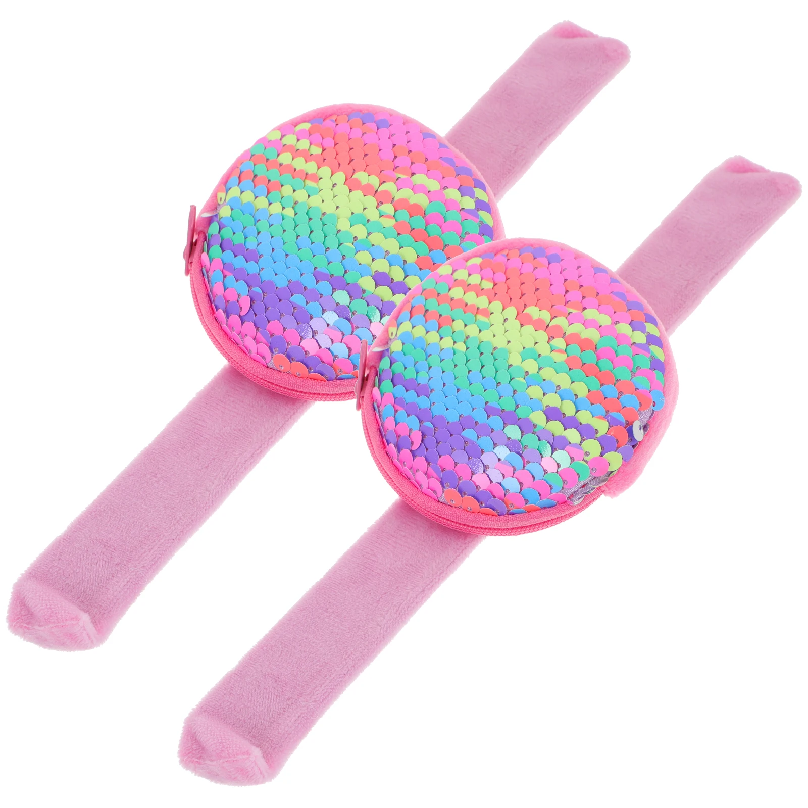 

Adjustable Sequin Wristband Bracelet Coin Purse Slap Bands Kids Pocket Trinkets Bag Creative Travel Accessories Festivals Gift