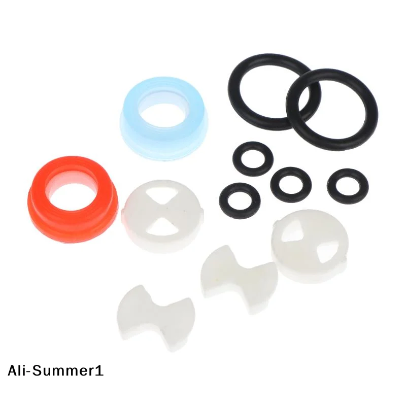 【E】12Pcs Faucet Tap Valve Replacement Kit Faucet Washers For Mixer Faucet Round Ceramic Chip Set Faucet Accessories