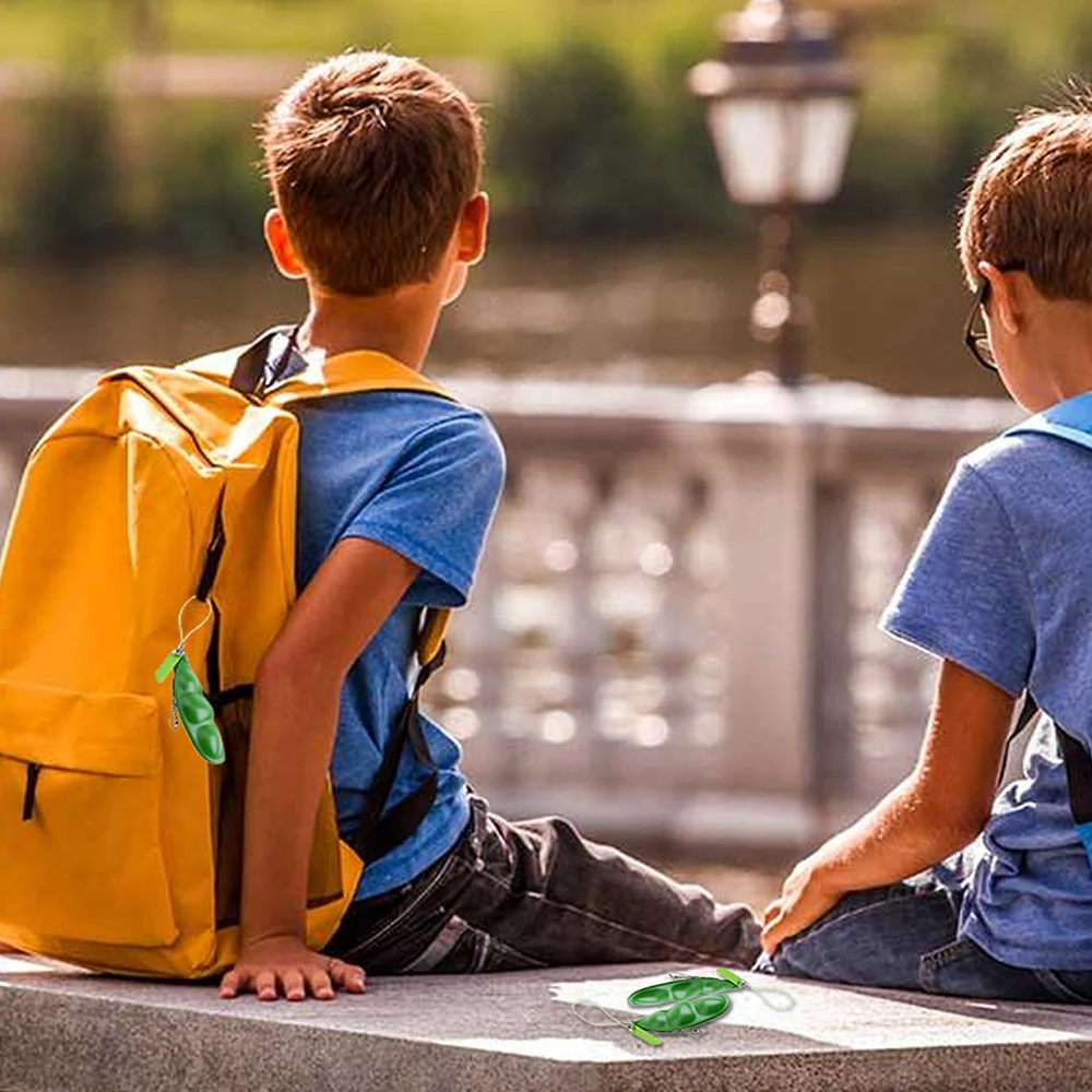 5/10/20Pcs 짜기 콩 Fidget 장난감 스트레스 릴리프 Fidget 장난감 재미 있은 Squishy 콩 완두콩 포퍼 귀여운 키 체인 파티 호의