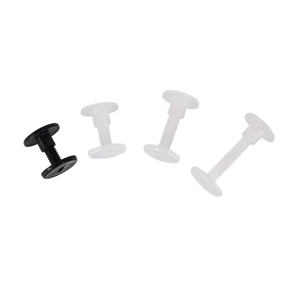 

100pcs Pp Transparent Plastic Screw Hand Twist Anti-skid Snap For Cardboard