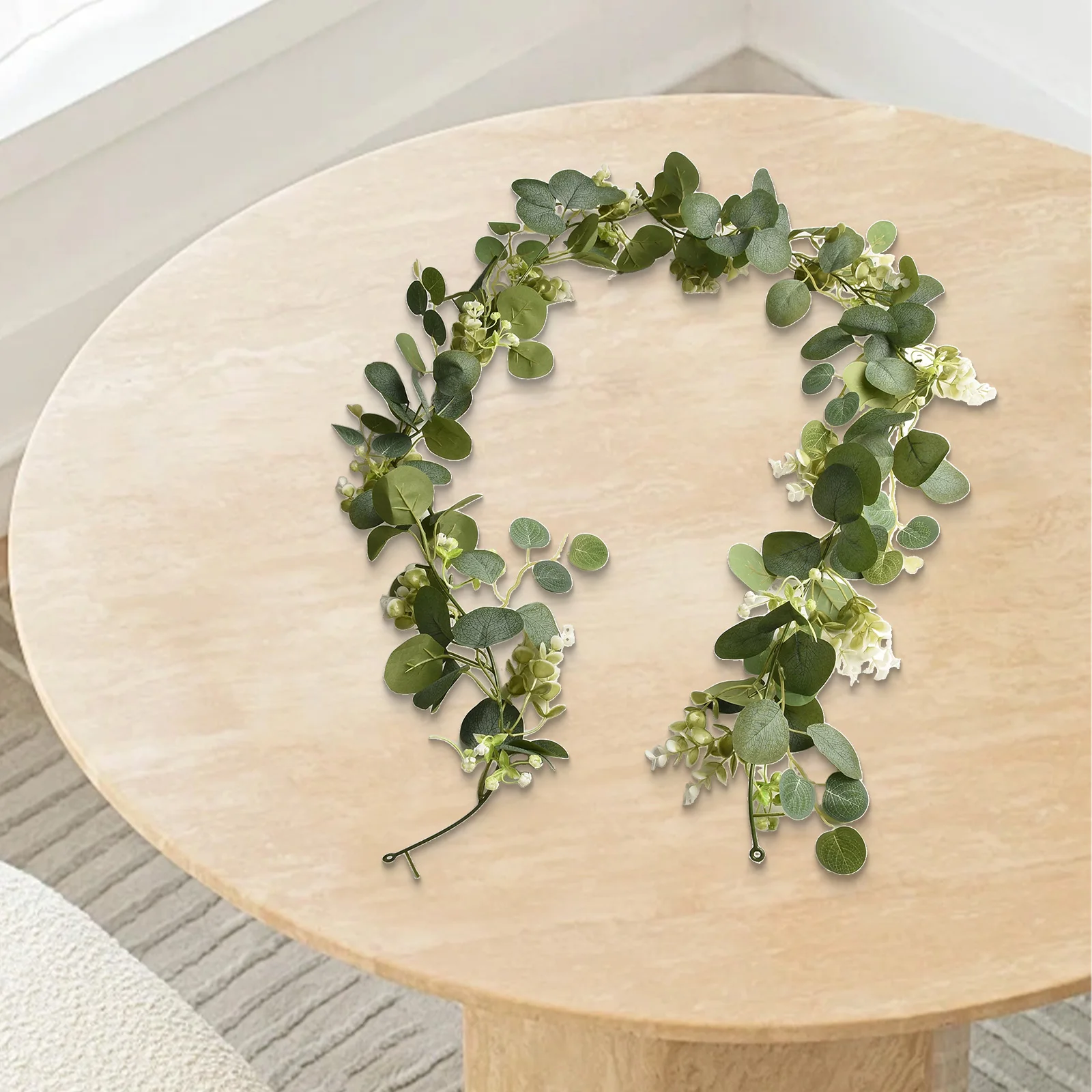Home Decor Eucalyptus Wreath Fake Eucalyptus Garland Lifelike Appearance for versatile Decoration Convenient And Easy To Use