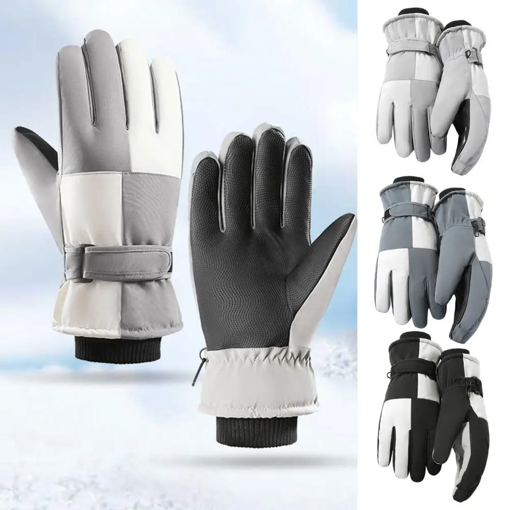 Moisture-proof Ski Gloves Windproof Waterproof Ski Gloves with Touch Screen Adjustable Wrist Circumstance Resistant Cycling