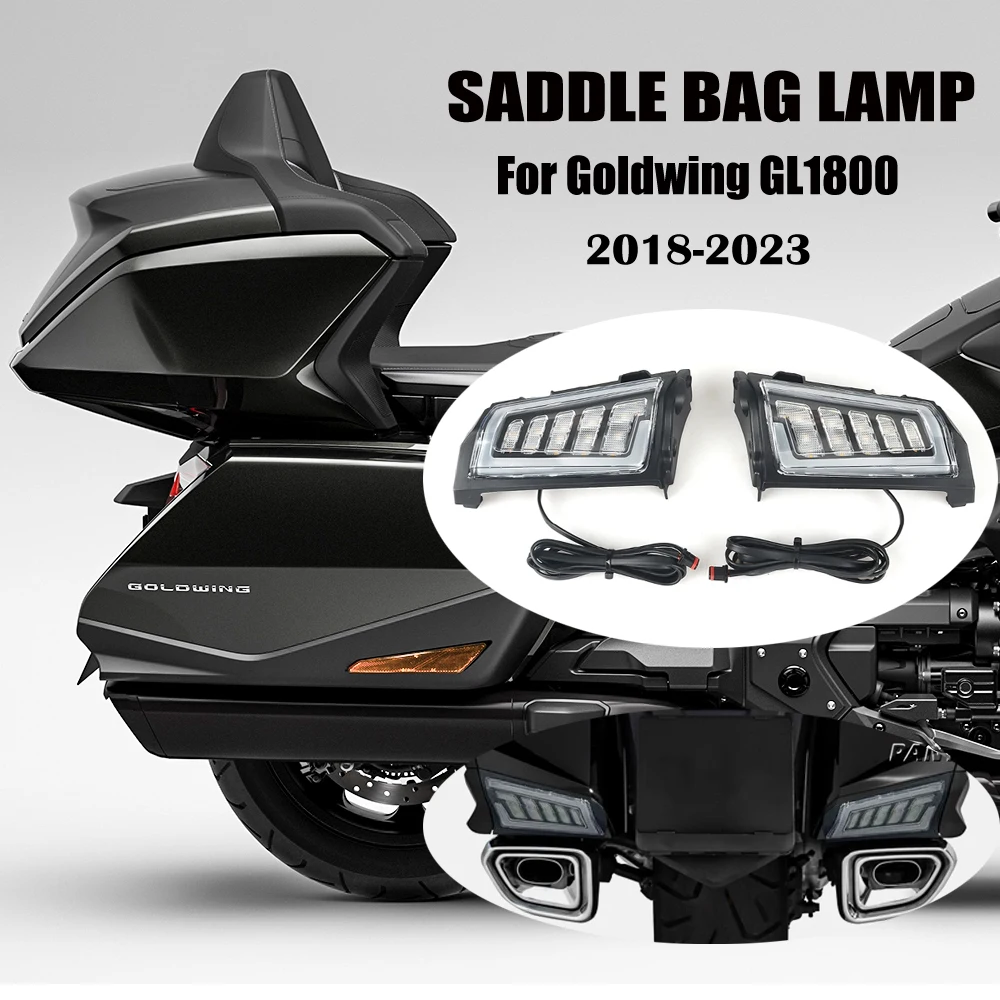 For Honda Goldwing Gold Wing GL1800 Tour 2018-2023 2022 2021 Motorcycle Rear Saddlebag Saddle Bag Turn Signal LED Lights Lamp