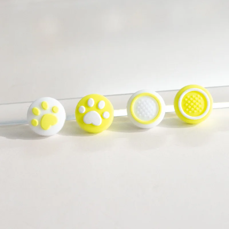 シリコンソフトサムスティックグリップキャップ、ソニープレイステーション、psvita、vita、psv 1000、ワイド、2000スリム、プロテクターケース用の楽しいカバー、4個