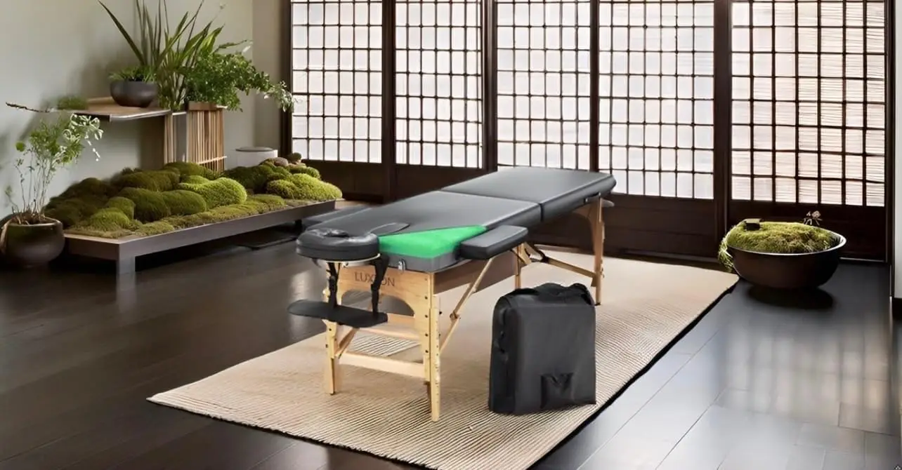 Premium Foam Massage Table Portable Foldable Massage Bed Adjustable Height, 72 inches Long, 27 Inches Wide, Home Sal