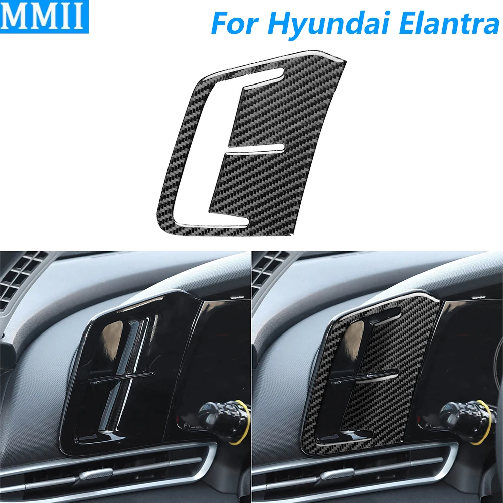 For Hyundai Elantra CN7 2021-2026 Carbon Fiber Driver's Side Speedometer Instrument Panel Cover Trim Car Accessories Sticker