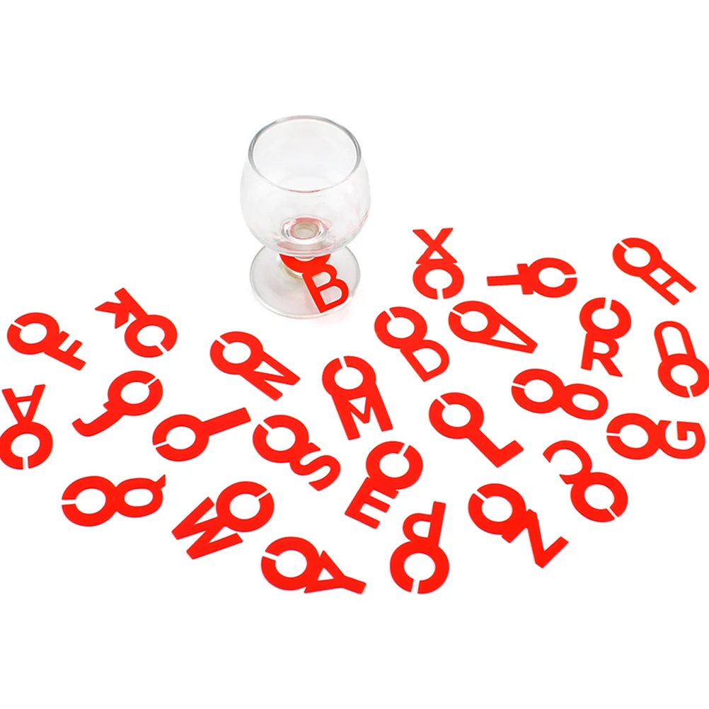 

Drink Markers 52pcs Alphabet Letters Silicone Wine Glass Identifier Cup Signs Party Bar Accessories Creative Drink Labels