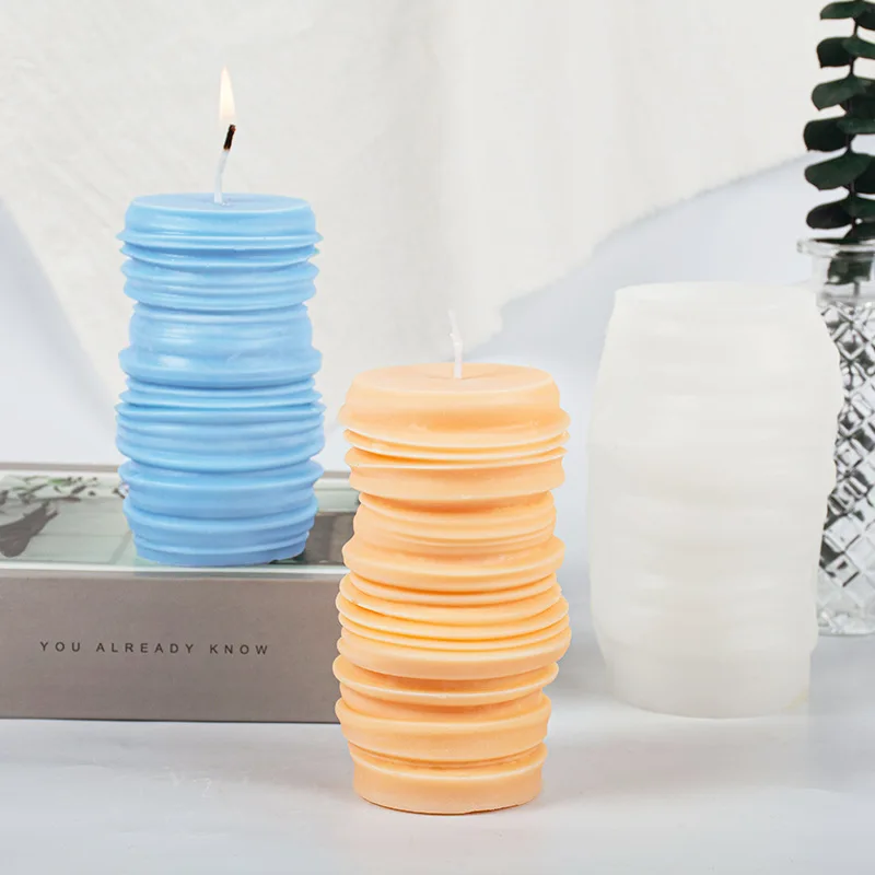 Cascading Circle Candle Silicone Mold for Handmade Chocolate Decoration Gypsum Aromatherapy Soap Resin Candle Silicone Mould