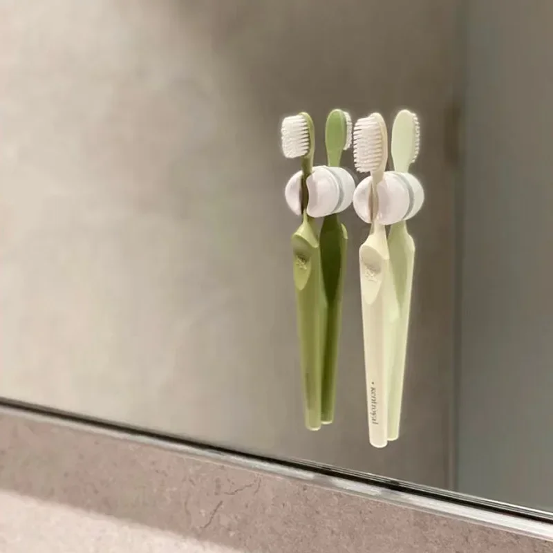 Wall Mounted Toothbrush Holder com Ventosa, Acessórios do banheiro, Organizador Produtos, Doméstico, Casa, 5 Pcs, 4 Pcs, 3 Pcs, 2Pcs