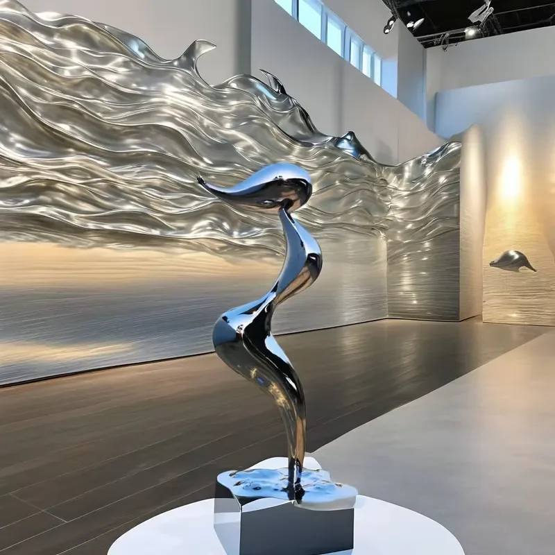 Modern Polished Stainless Steel 304/316 Sculpture Figurine Home Decoration