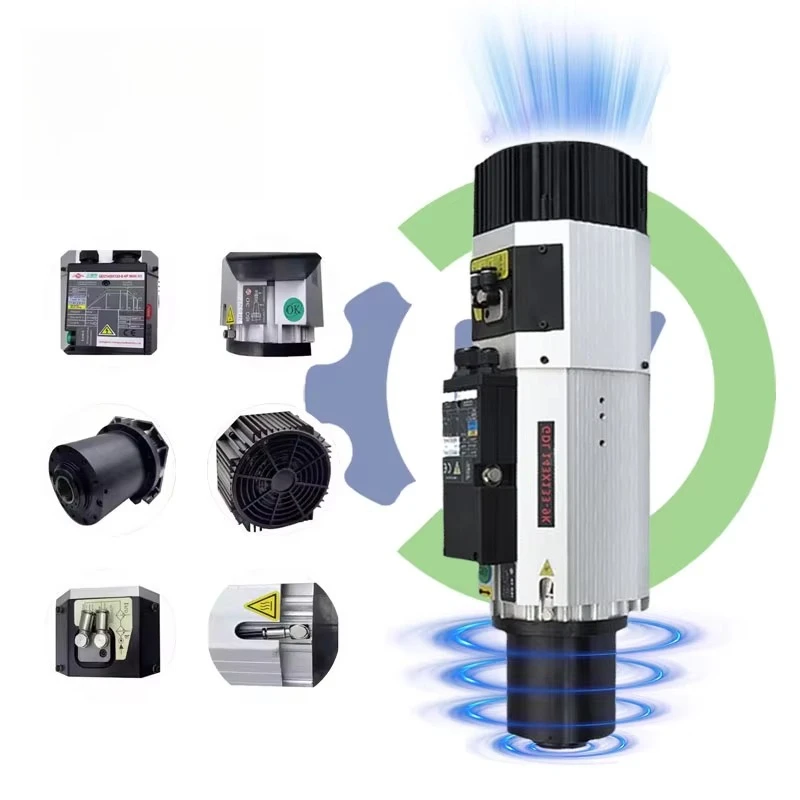 

Прямые продажи с фабрики LY 1,5 кВт-9 кВт ISO30, двигатель шпинделя с воздушным охлаждением, оправочный подшипник для резьбы по дереву, фрезерный станок, шпиндель ATC BT30