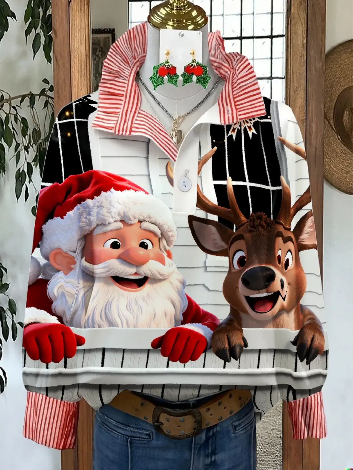 

2026 Women's Spring and Autumn Winter Collection Women's Stand up Collar Long Sleeve Shirt, Christmas Gift