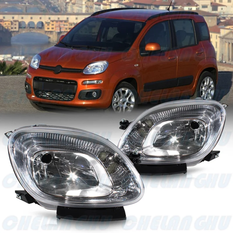 

For Fiat Panda 2010 2011 2012 2013 1 Pair Front HeadLamp HeadLight Without Bulbs 2014126052 2014125052 car accessories