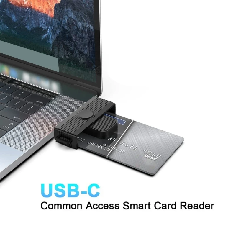 

USB C CAC Reader USB C DOD USB Common Access CAC Card Reader Foldable Portable Type C Card Reader for PC and Laptop Dropship