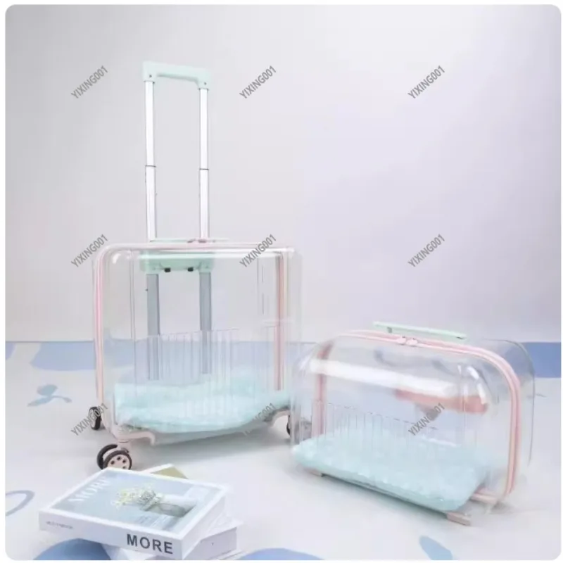 Pet Space Capsule Carrier Bag - Transparent, Large Tote, Portable for Dog & Cat