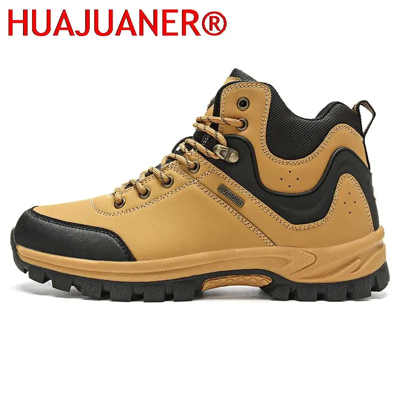 

Autumn Winter New Men's Boots Plus Snow Boots Non-slip Warm Winter Boots for Hiking Shoes With Fur Men Comfortable Outdoor Shoes