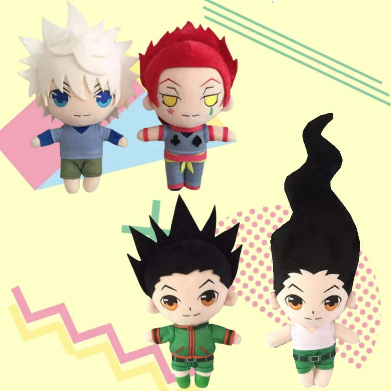 

20CM Anime HUNTER×HUNTER GON·FREECSS Killua Zoldyck Hisoka Plush Doll Cute Soft Stuffed Toys Room Decor Pillows Birthday Gifts